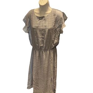 Isaac Mizrahi Isaac Printed Silky Knit Dress-Blue Gingham-Small